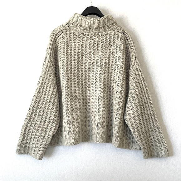 Free People Fluffy Fox Woven Pullover Turtleneck Sweater - Picture 5 of 10